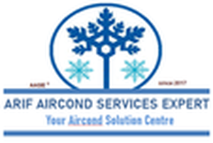 Arif Aircond Services Expert logo — blue snowflake mark